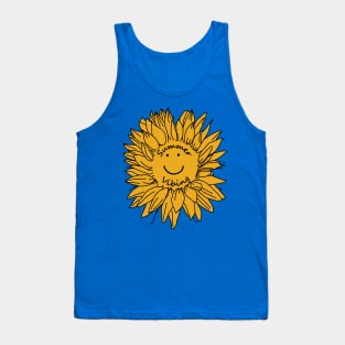 Summer Vibing Yellow Sunflower Tank Top